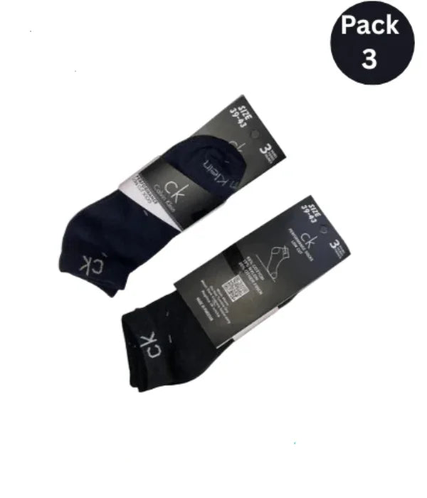 LS branded C-K Ankle Socks (Pack Of 3)