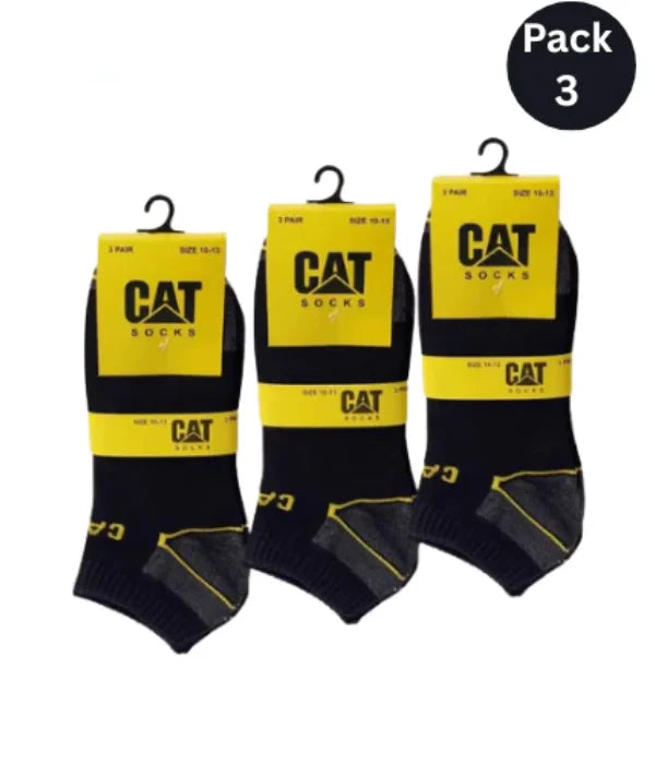 LS Branded C-a-t Ankle Socks (Pack Of 3)