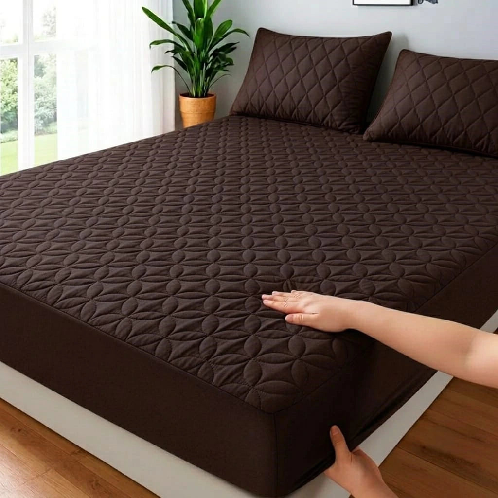 3 PC Quilted Waterproof Mattress Protector