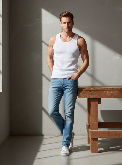 R-e-e-b-o-k Premium Cotton Vests (Pack of 3)