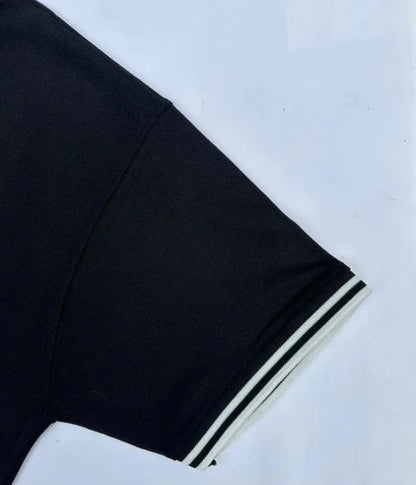 Men’s Black Polo Shirt – Cool & Stylish with Contrast Collar