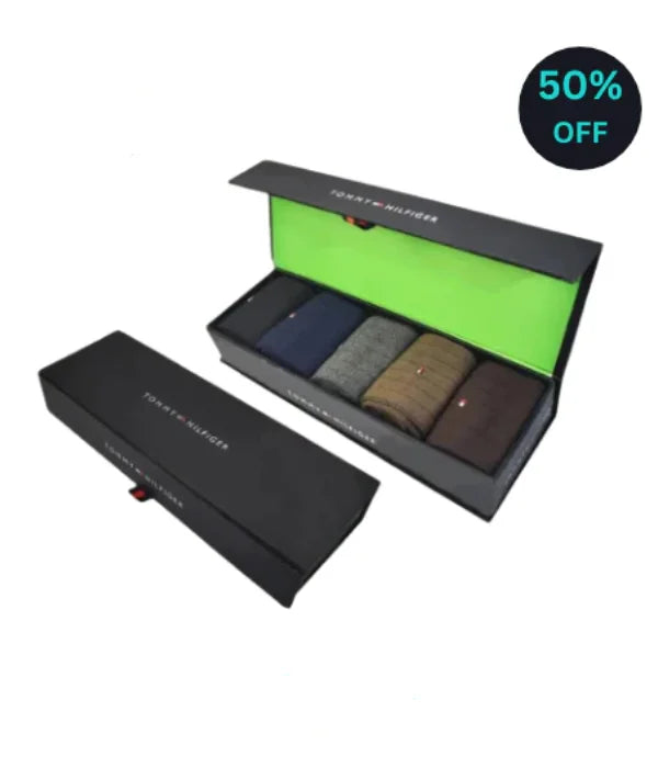 LS Branded T-o-m-m-y H-i-l-f-i-g-e-r Full Socks (Pack of 5)