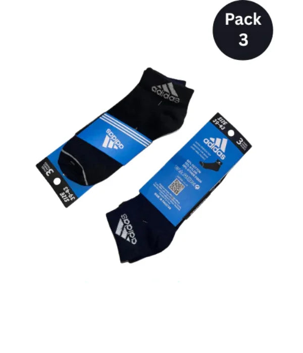 LS branded A-d-i-d-a-s Ankle Socks (Pack Of 3)