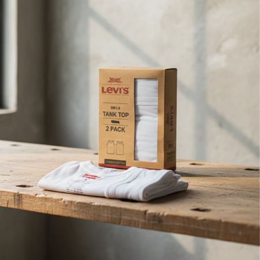 L-e-v-i-s Premium Cotton Vests (Pack of 2)