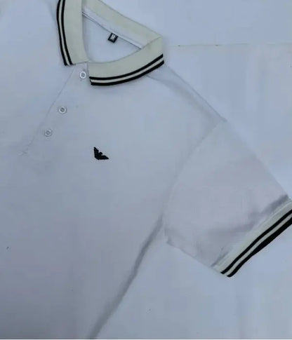 Men’s White Polo Shirt – Cool & Stylish with Contrast Collar