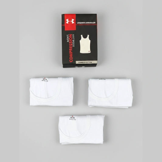U-n-d-e-r A-r-m-o-u-r Premium Cotton Vests (Pack of 3)