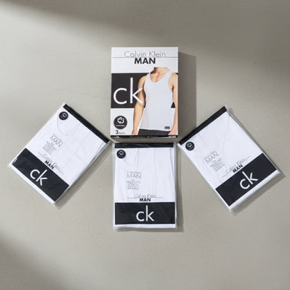 C-a-l-v-i-n K-l-e-i-n Premium Cotton Vests (Pack of 3)