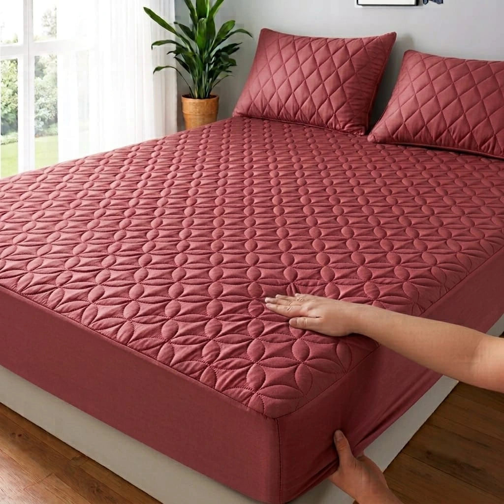 3 PC Quilted Waterproof Mattress Protector