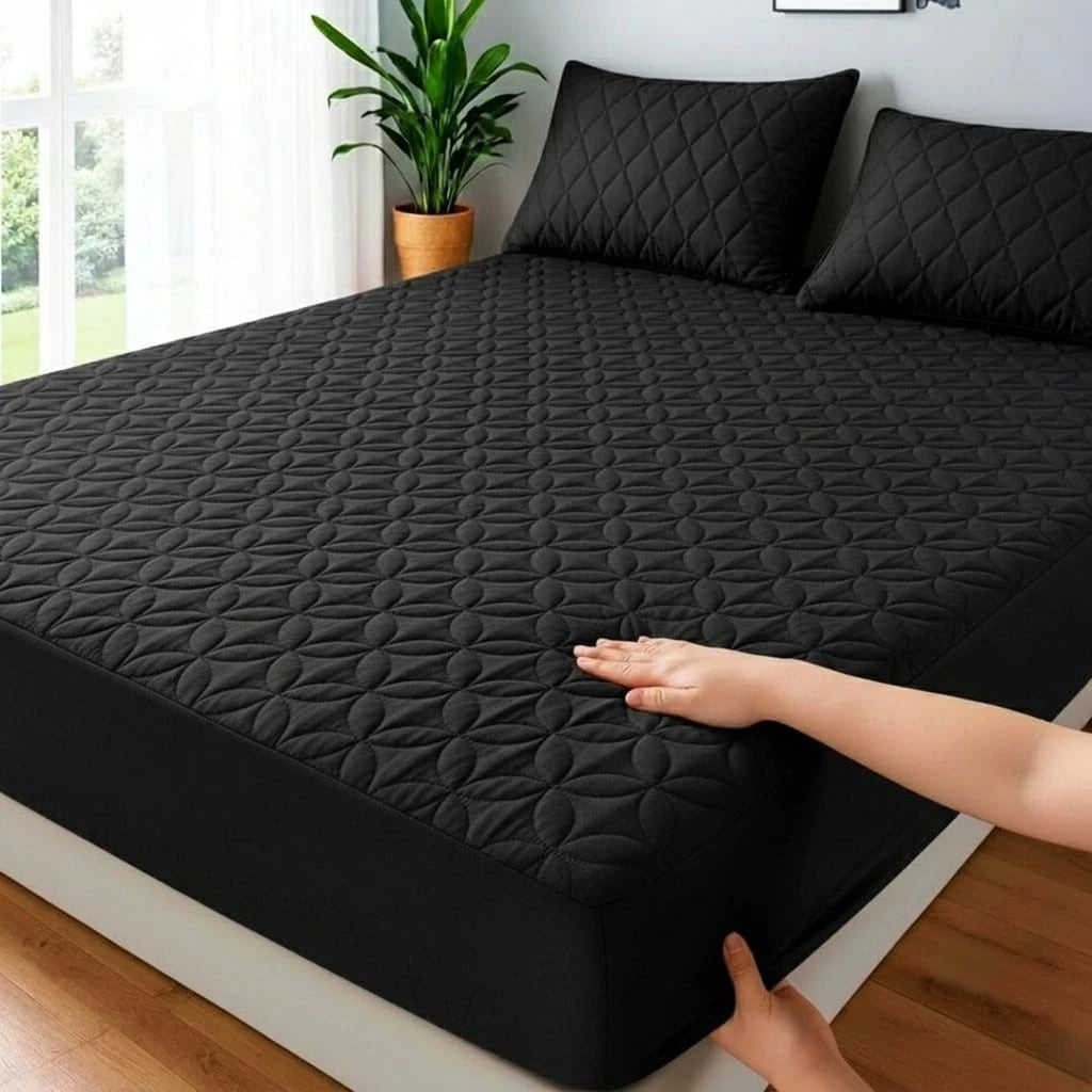3 PC Quilted Waterproof Mattress Protector