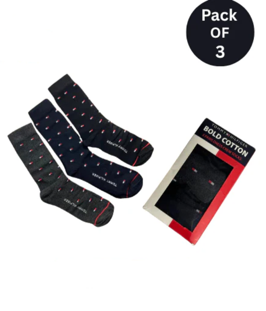 LS Branded T-o-m-m-y H-i-l-f-i-g-e-r Full Socks (Pack of 3)