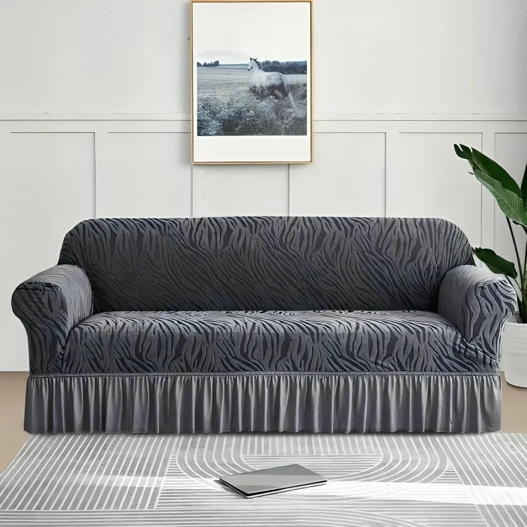 Zebra Velvet Sofa Cover