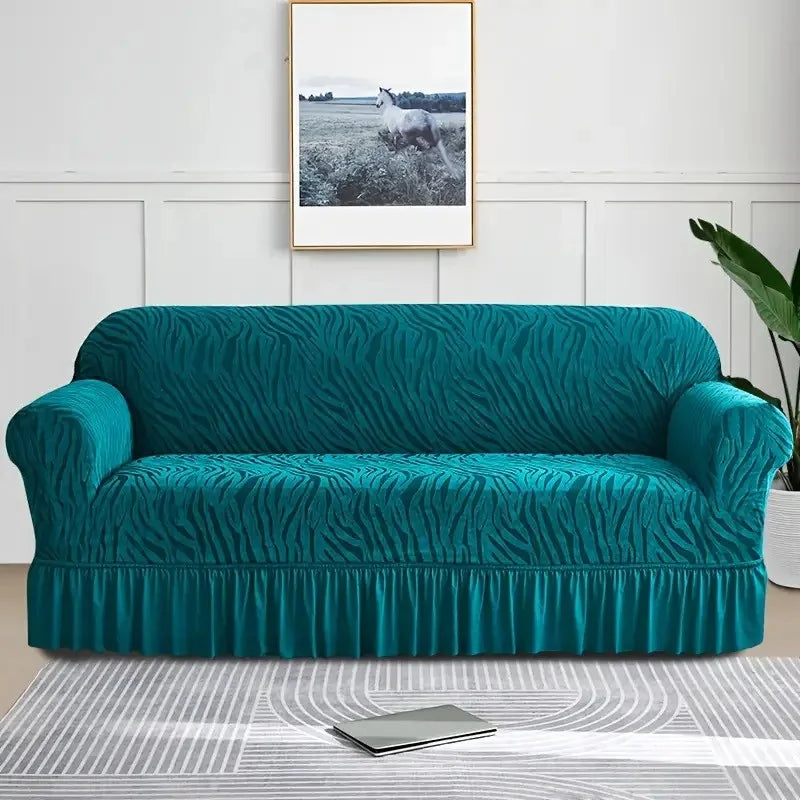 Zebra Velvet Sofa Cover