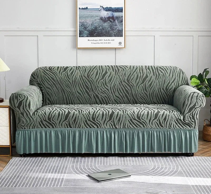 Zebra Velvet Sofa Cover