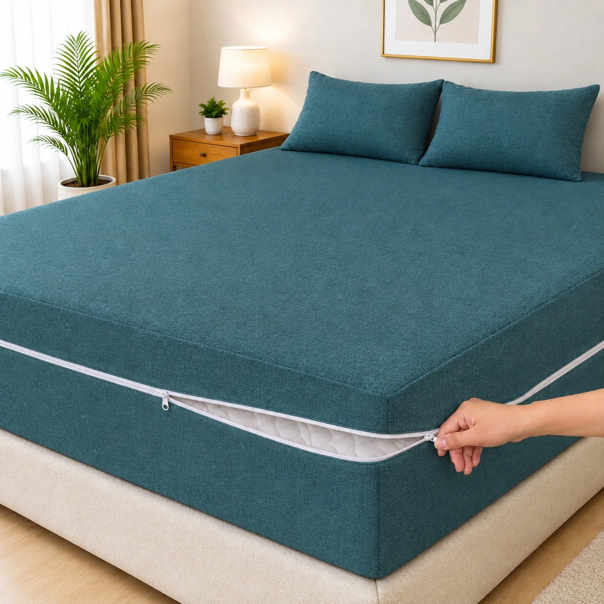 3 PC Zipper Waterproof Mattress Protector