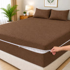 3 PC Zipper Waterproof Mattress Protector
