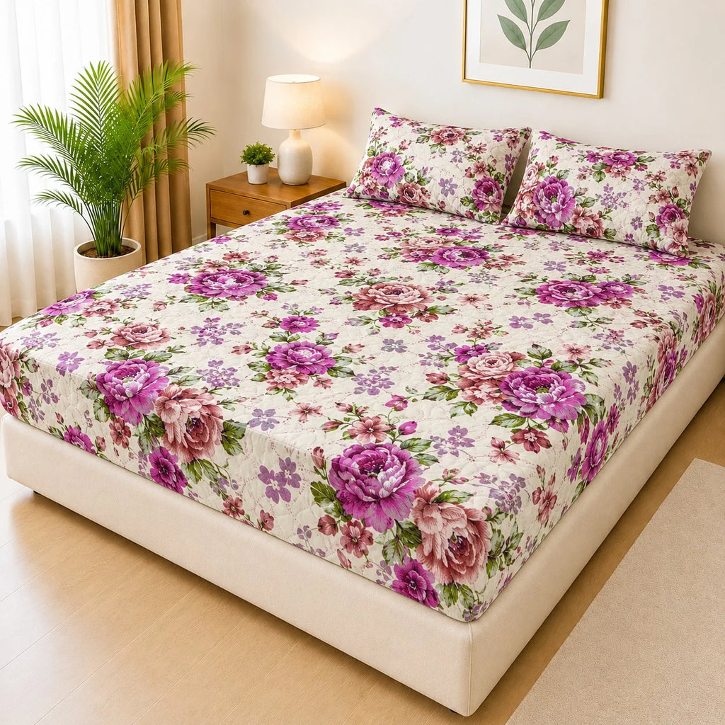 3 PC Printed Fancy Quilted Waterproof Set