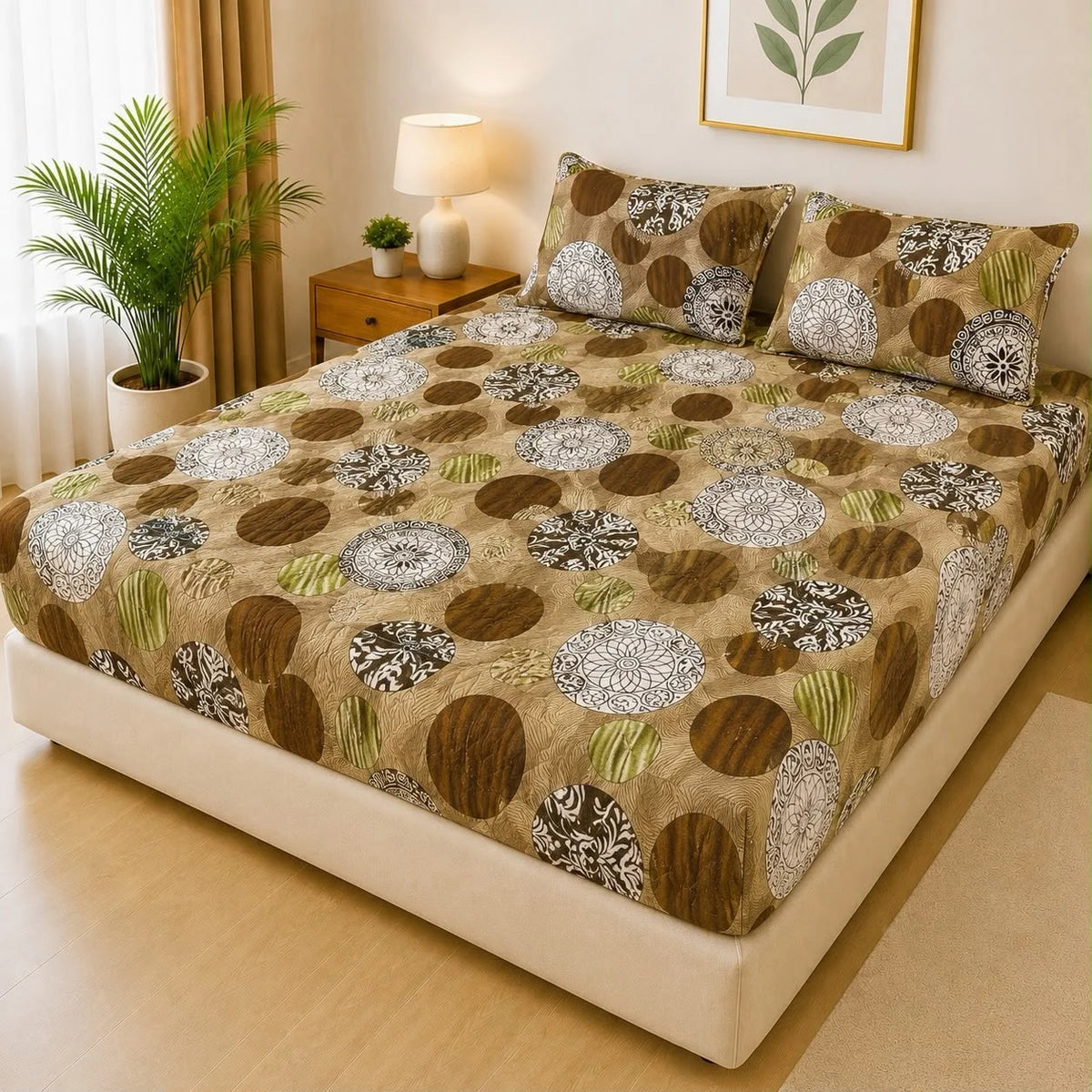 3 PC Printed Fancy Quilted Waterproof Set
