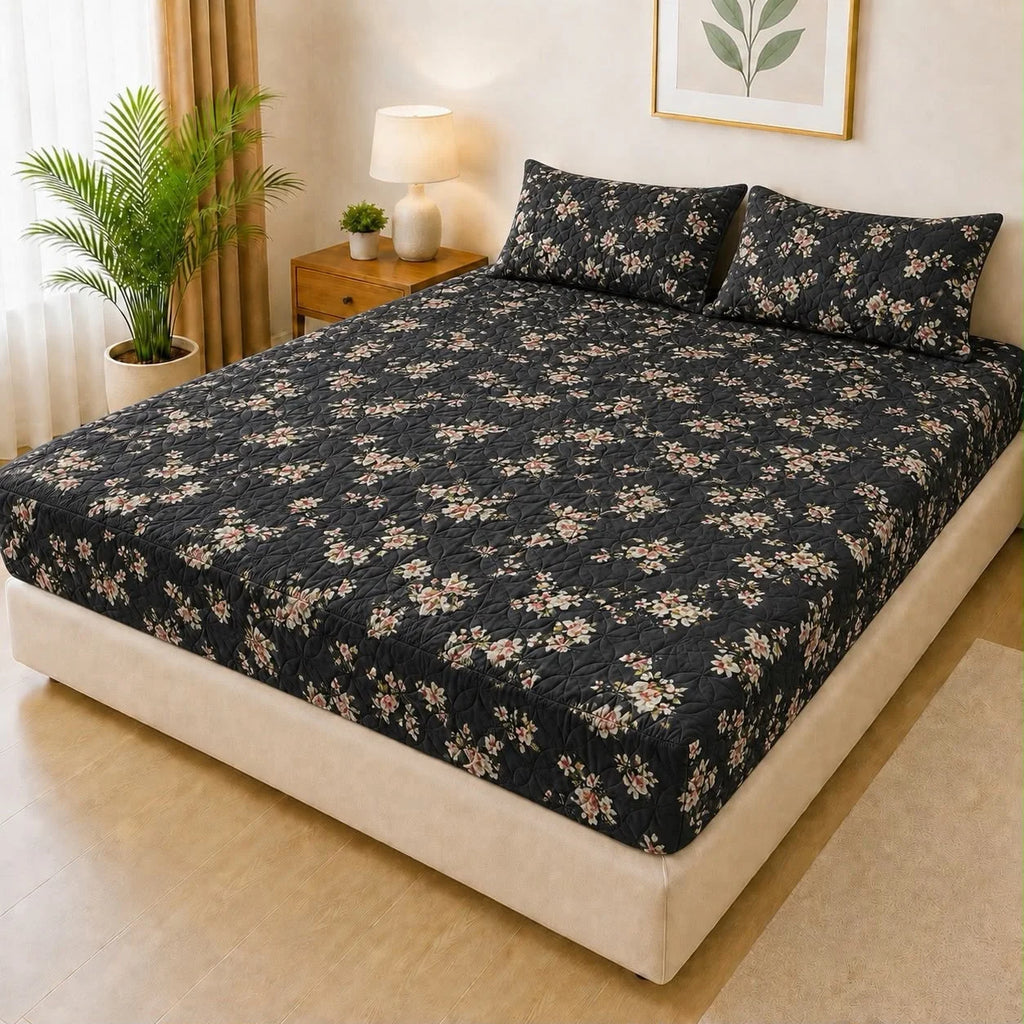 3 PC Printed Fancy Quilted Waterproof Set
