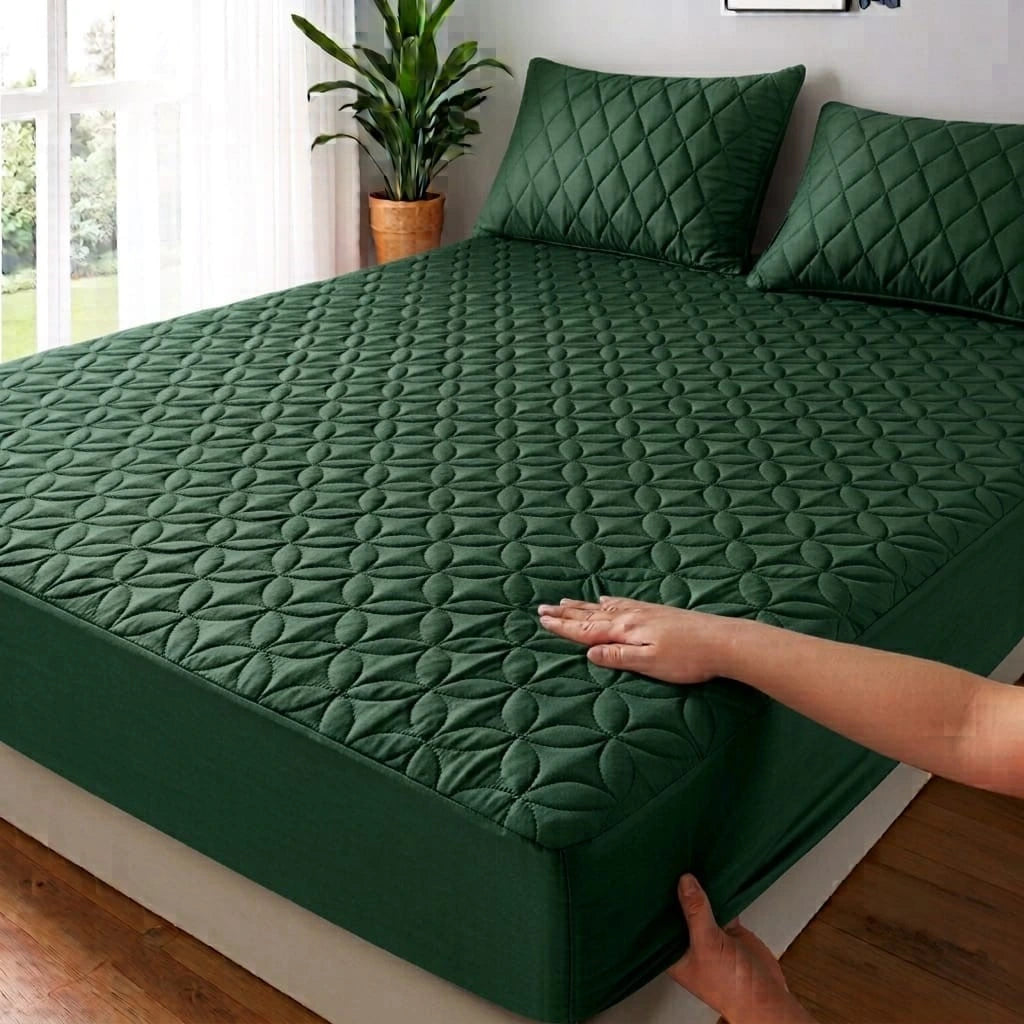 3 PC Quilted Waterproof Mattress Protector