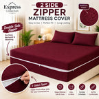 3 PC Zipper Waterproof Mattress Protector
